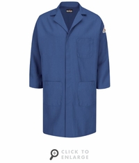 Bulwark KNL6RB Men's Nomex IIIA FR Royal Blue Concealed Snap Front Lab Coat CAT1
