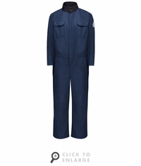 Bulwark Men's Flame-Resistant / Chemical Splash Protection Coverall - Navy