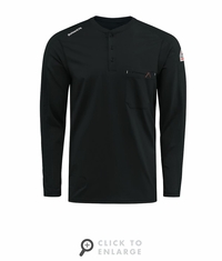 Bulwark Men's Flex Knit Henley - Black