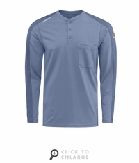 Bulwark Men's Flex Knit Henley - Light Blue