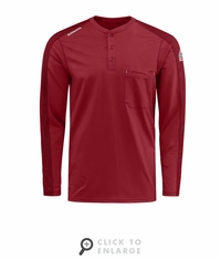 Bulwark Men's Flex Knit Henley - Red