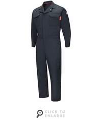 Bulwark QC24NV IQ Series&reg; Men's Navy Lightweight Mobility Coverall CAT-1