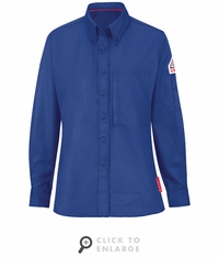 Bulwark QS23RB iQ Series Women's Royal Blue Lightweight Comfort Woven Shirt CAT1