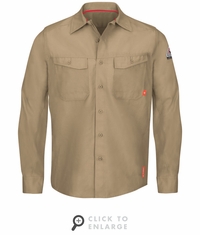 Bulwark QS40KH Men's Khaki iQ Series Endurance Collection FR Work Shirt CAT2