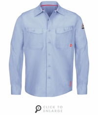 Bulwark QS40LB Men's Lt. Blue iQ Series Endurance Collection FR Work Shirt CAT2