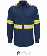 Bulwark QS40NE Men's iQ Series Endurance FR Enhanced Visibility Work Shirt CAT2