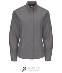 Bulwark QS41GY iQ Series&reg; Endurance Women's Grey Long Sleeve Shirt CAT2