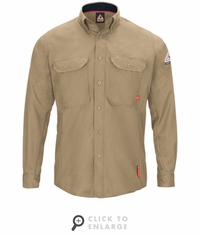 Bulwark QS52 Men's iQ Series Comfort Woven Long Sleeve Lightweight Shirt CAT2