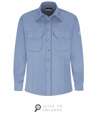 Bulwark SLU3LB Women's Light Blue EXCEL- FR COMFORTOUCH Dress Uniform Shirt CAT2