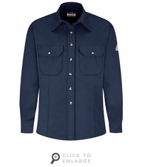 Bulwark SLU3NV Women's Navy EXCEL- FR COMFORTOUCH Dress Uniform Shirt CAT2