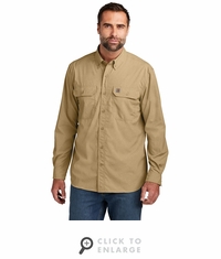 Carhartt Force Solid Long Sleeve Shirt - Dark Khaki