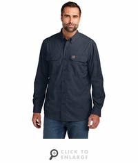 Carhartt Force Solid Long Sleeve Shirt - Navy
