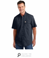 Carhartt Force Solid Short Sleeve Shirt - Navy