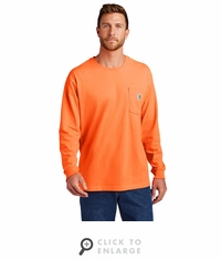 Carhartt Workwear Pocket Long Sleeve T-Shirt - Brite Orange