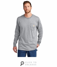 Carhartt Workwear Pocket Long Sleeve T-Shirt - Heather Grey