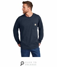 Carhartt Workwear Pocket Long Sleeve T-Shirt - Navy