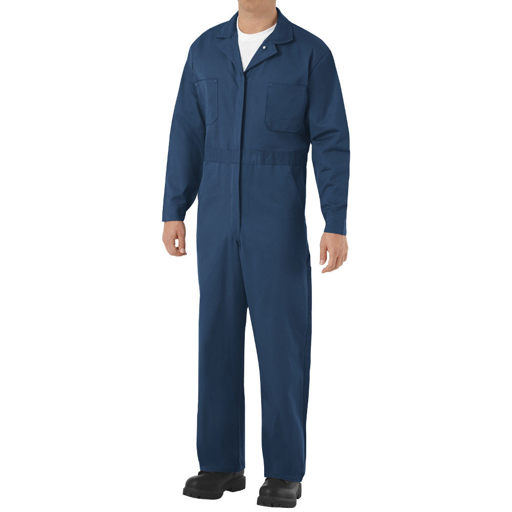 Red Kap CC14NV Navy Cotton Coveralls, Snap Front