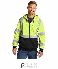 CornerStone ANSI 107 Class 3 Heavy-Duty Fleece Full-Zip Hoodie