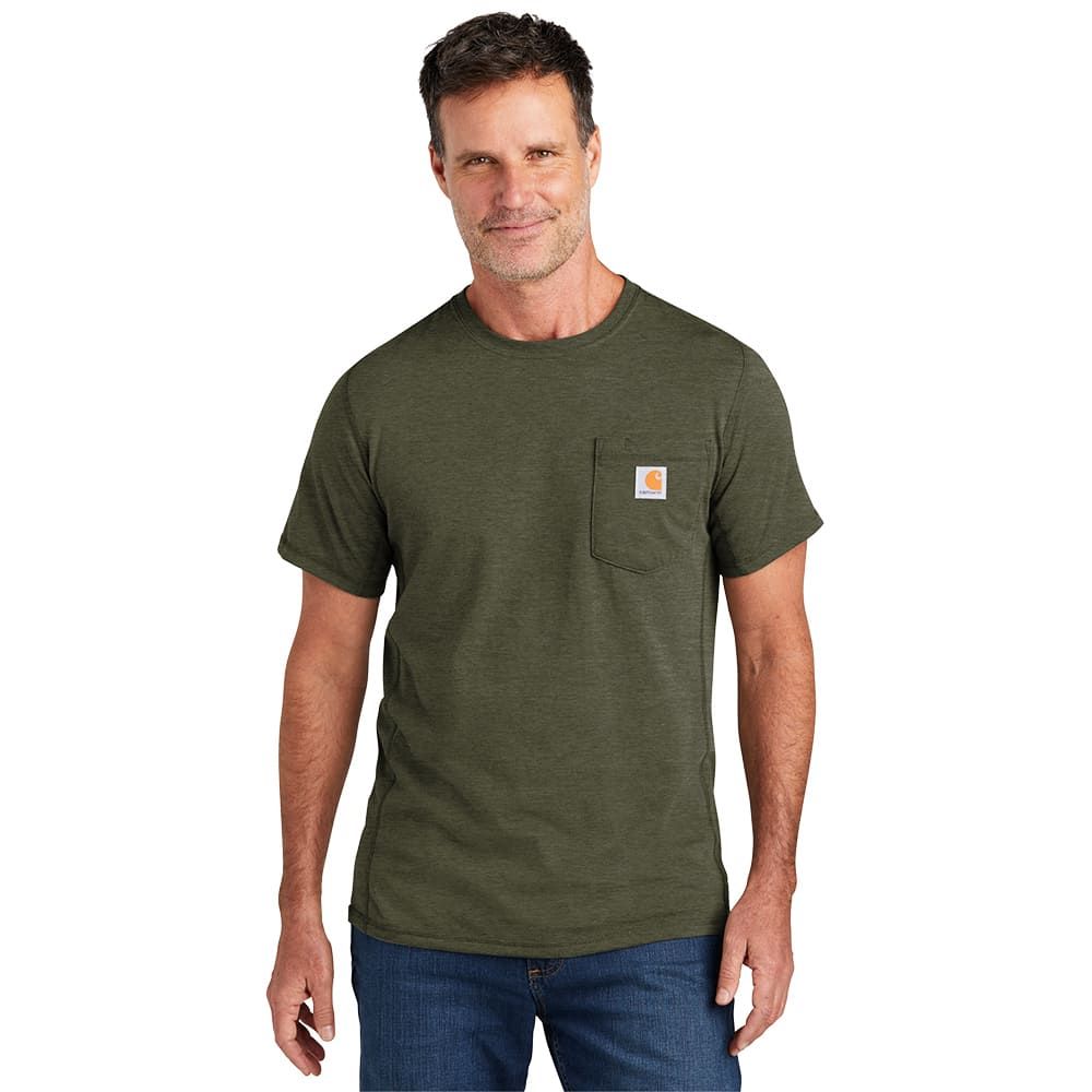 Carhartt Force Short Sleeve Pocket T-Shirt - Basil Heather
