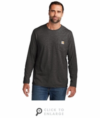 CT106656 Carhartt Force Long Sleeve Pocket T-Shirt - Carbon Grey