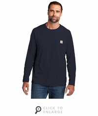CT106656 Carhartt Force Long Sleeve Pocket T-Shirt - Navy