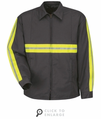 Enhanced Visibility Charcoal Perma-Lined Jacket - JT50EC