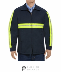 Enhanced Visibility Navy Perma-Lined Jacket - JT50EN