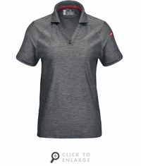 Grey Heather Women's Cooling Stretch Jersey Polo