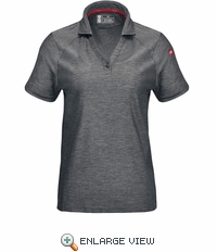 Grey Heather Women's Cooling Stretch Jersey Polo
