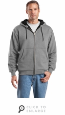 Heavyweight Full-Zip Hooded Sweatshirt with Thermal Lining. CS620