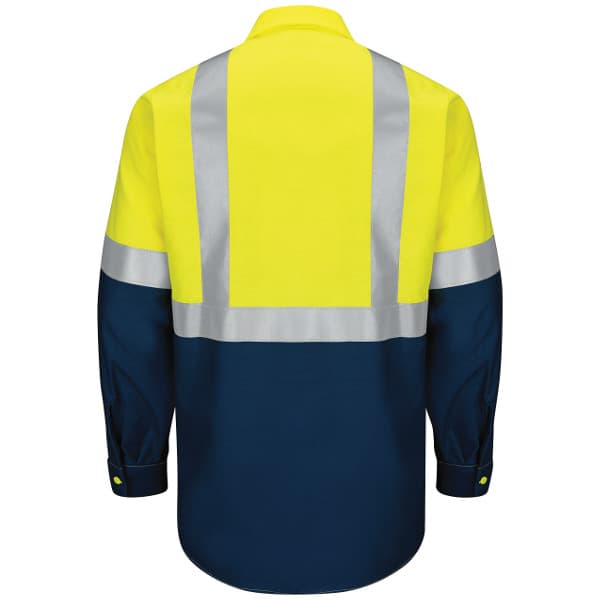 Hi Vis Long Sleeve Workshirt w/Refective Trim - SY14YN