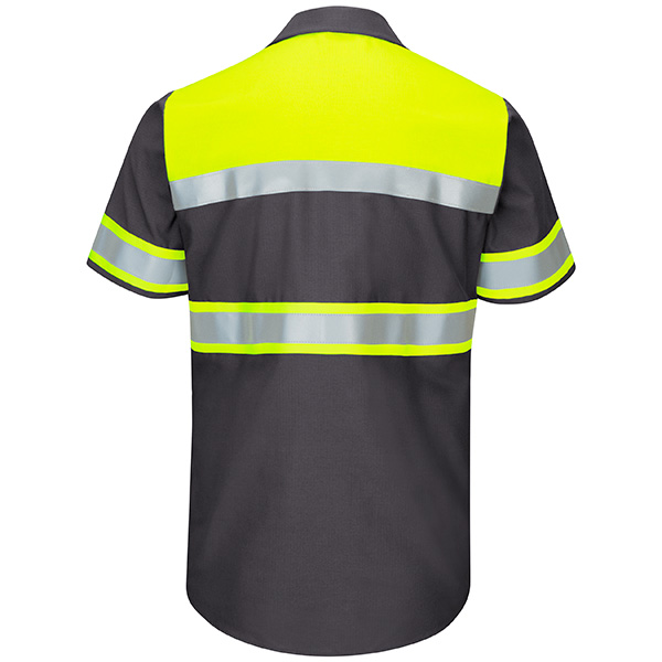 Hi-Visibility Ripstop SS Work Shirts Charcoal -Type O Class 1 Hi-Visibility Ripstop SS Work Shirts Charcoal -Type O Class 1