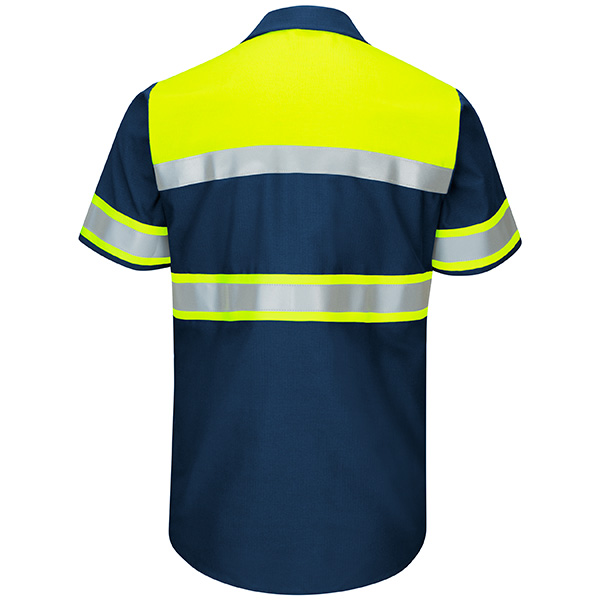 Hi-Visibility Ripstop SS Work Shirts Navy -Type O Class 1