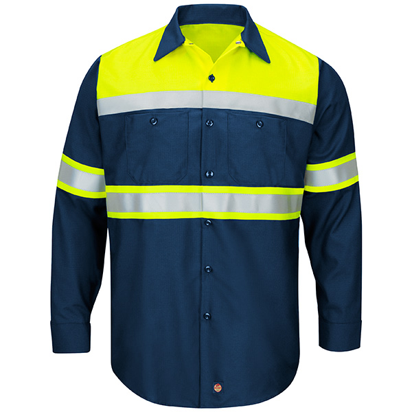 Hi-Visibility Ripstop Work Shirts Navy -Type O Class 1