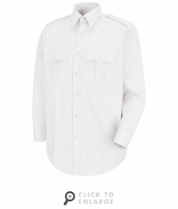 HS1116 Men's White Long Sleeve New Dimension� Stretch Poplin Shirt