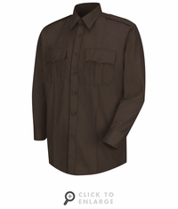 HS1120 Men's Brown  Deputy Deluxe� Long Sleeve Uniform Shirt