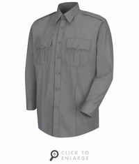 HS1122 Men's Grey Deputy Deluxe� Long Sleeve Uniform Shirt