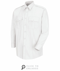 HS1125 Men's White Deputy Deluxe� Long Sleeve Uniform Shirt