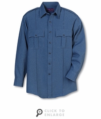 HS1185 Women's French Blue Heather Long Sleeve Sentry Plus Shirt
