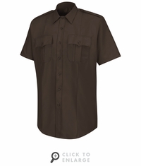 HS1218 Men's Brown  Deputy Deluxe� Short Sleeve Uniform Shirt