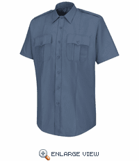 HS1219 Men's French Blue  Deputy Deluxe Short Sleeve Uniform Shirt
