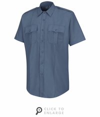 HS1219 Men's French Blue  Deputy Deluxe� Short Sleeve Uniform Shirt