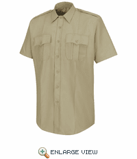 HS1222 Men's Silver Tan  Deputy Deluxe Short Sleeve Uniform Shirt