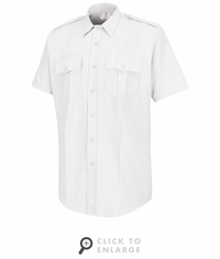 HS1223 Men's White  Deputy Deluxe� Short Sleeve Uniform Shirt