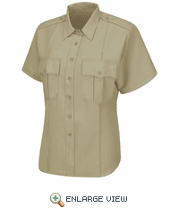 HS1248 Men's Tan Sentry� Plus Short Sleeve Shirt With Zipper