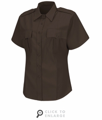 HS1273 Women's Brown  Deputy Deluxe� Short Sleeve Uniform Shirt
