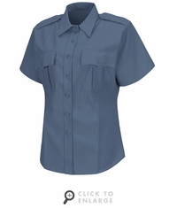 HS1274 Women's French Blue Deputy Deluxe� Short Sleeve Uniform Shirt