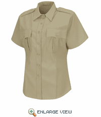 HS1277 Women's Silver Tan Deputy Deluxe Short Sleeve Uniform Shirt