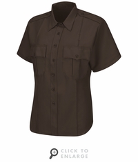 HS1284 Women's Brown Short Sleeve Sentry Plus Shirt