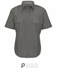 HS1517 Women's Heather Grey Deputy Deluxe� Short Sleeve Uniform Shirt